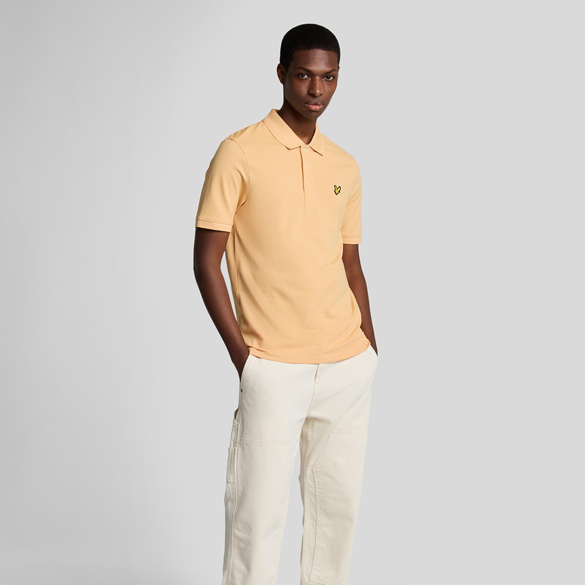 Lyle & Scott Plain Mens Polo Shirt Sherbet